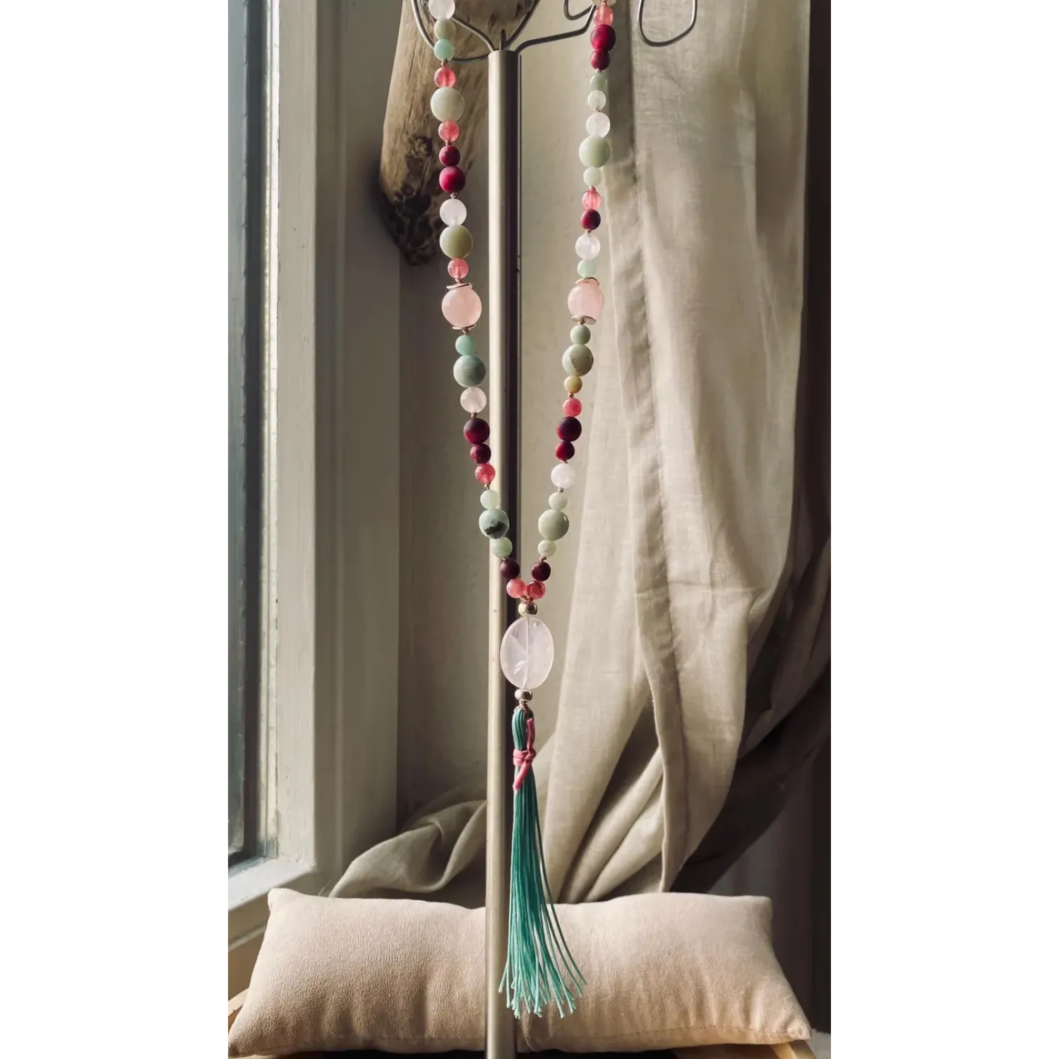 Edelstein Kette mit Quaste