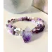 Edelstein Kette mit Amethyst Spitze im Mala Stil