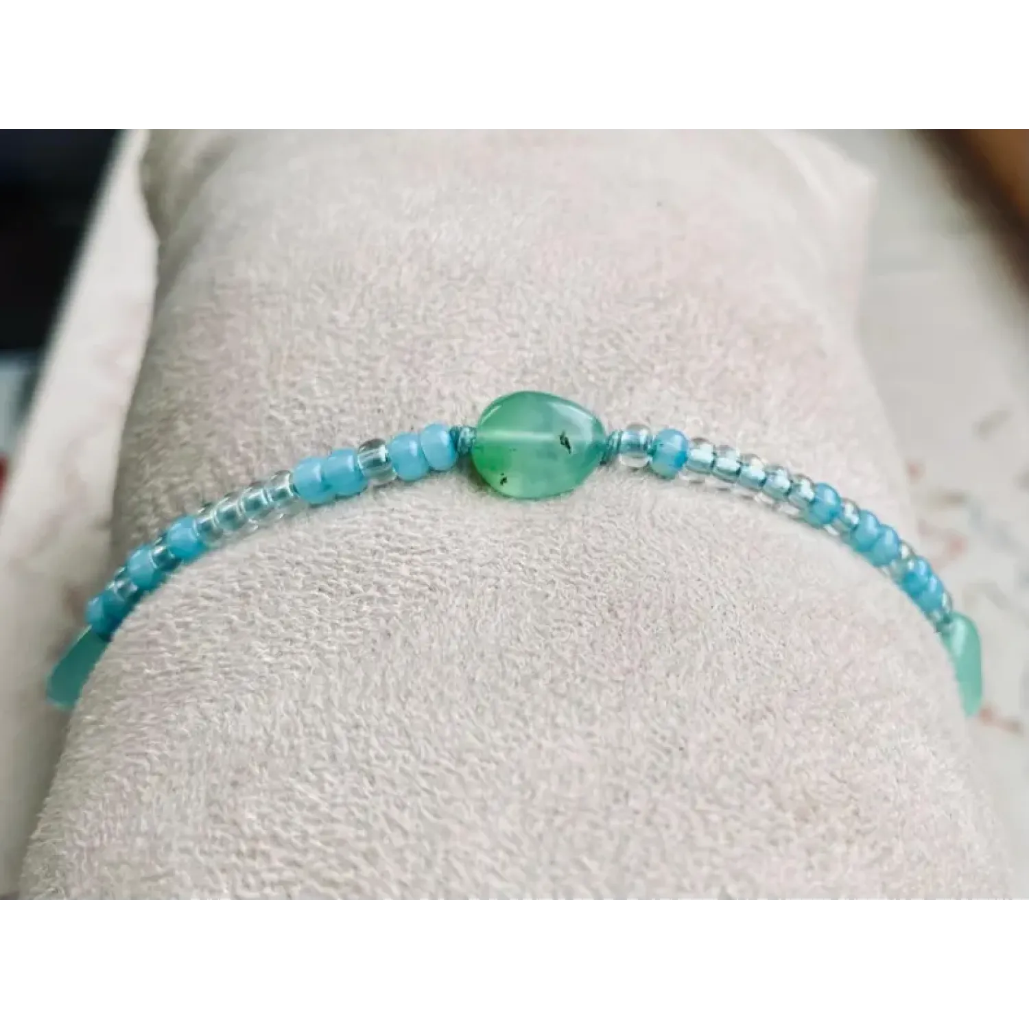 Armband mit Chrysopras Nugget Perlen