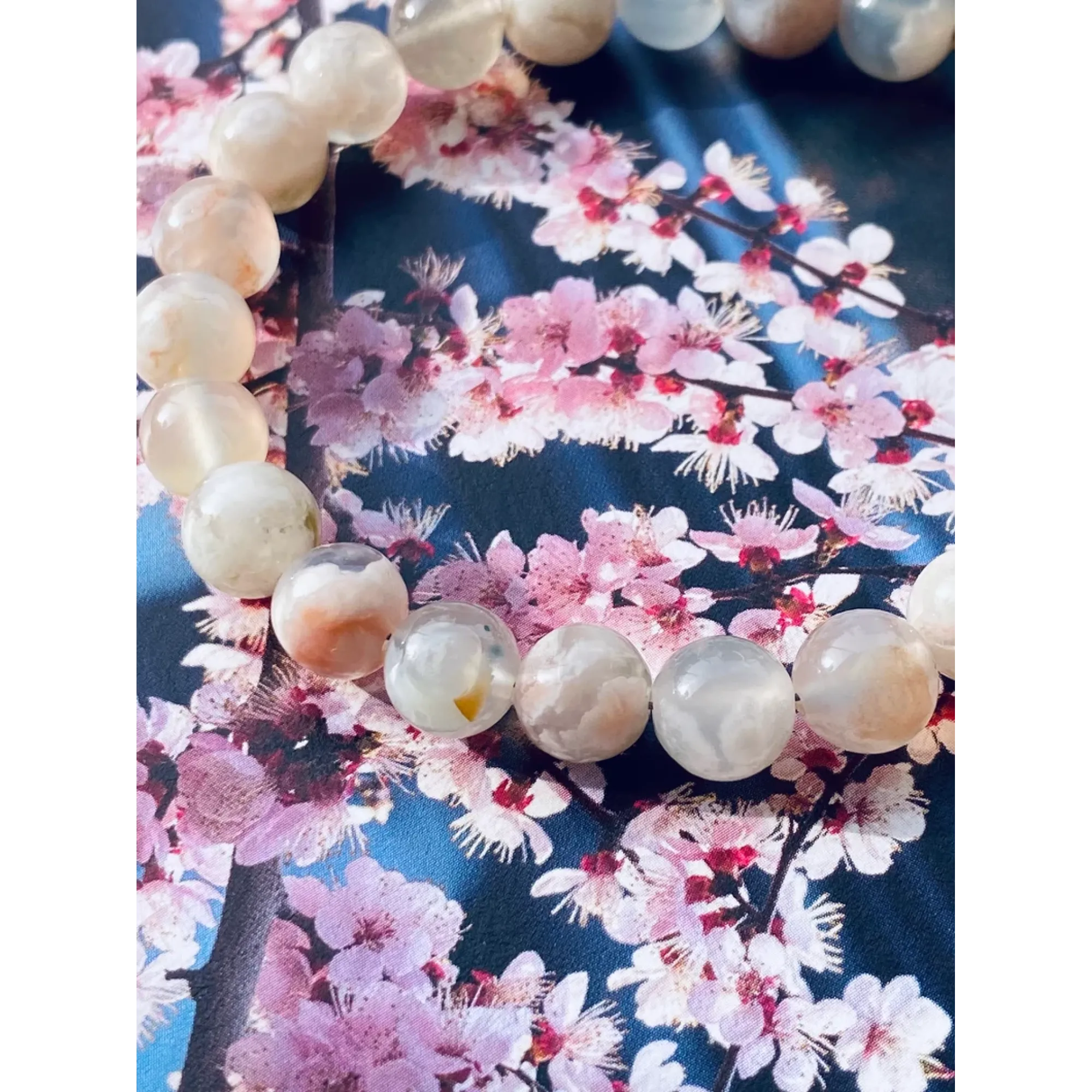 Kirschblüten Achat Armband