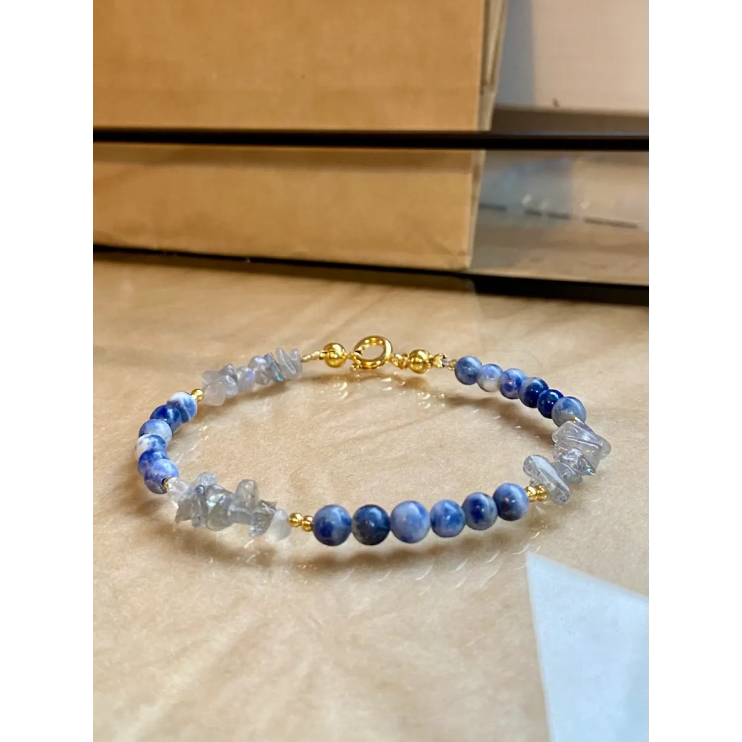 Sodalith und Labradorit Armband
