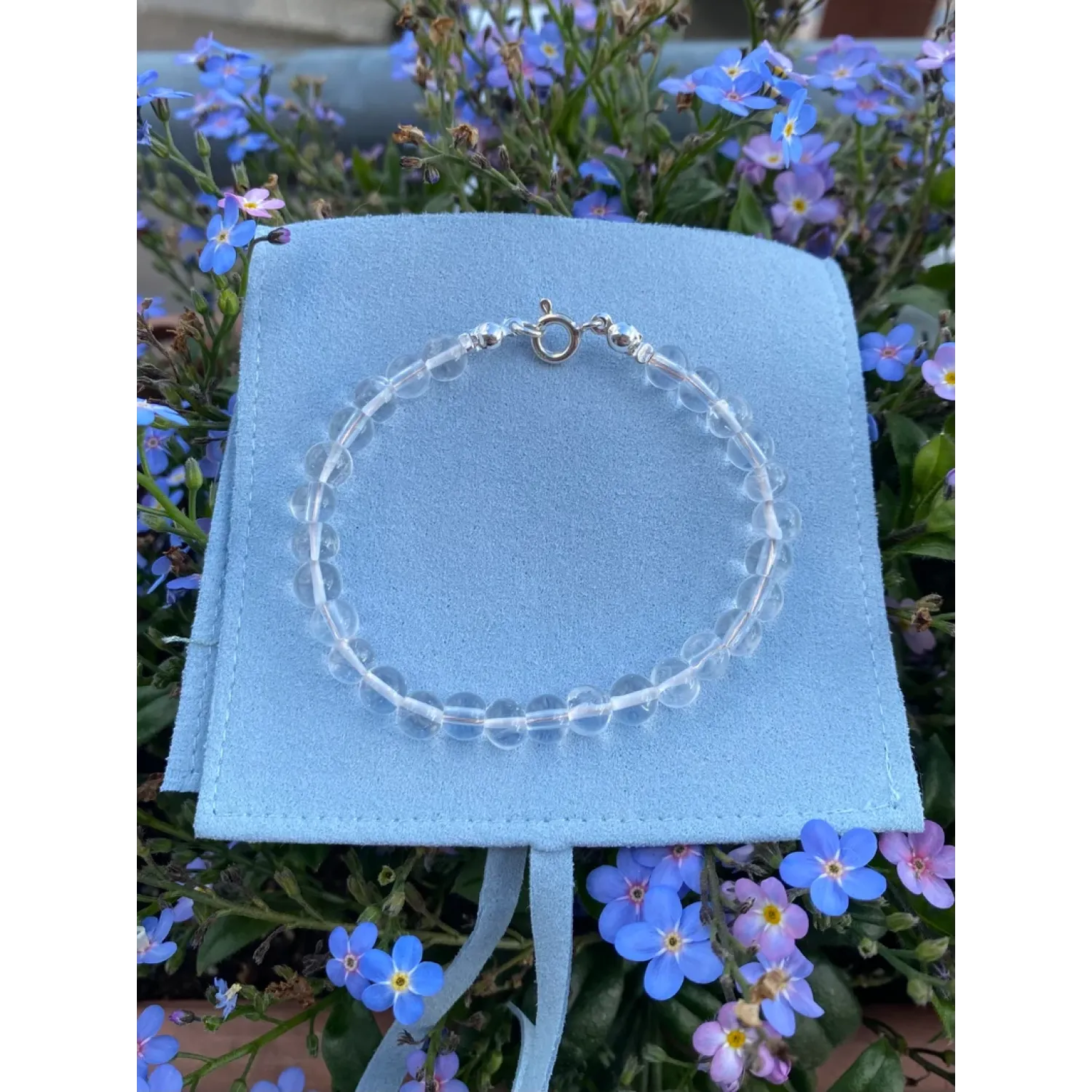 Bergkristall Perlen Armband