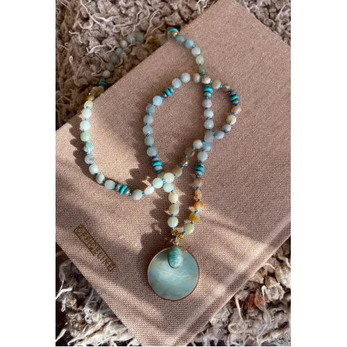 Amazonit Edelstein Kette