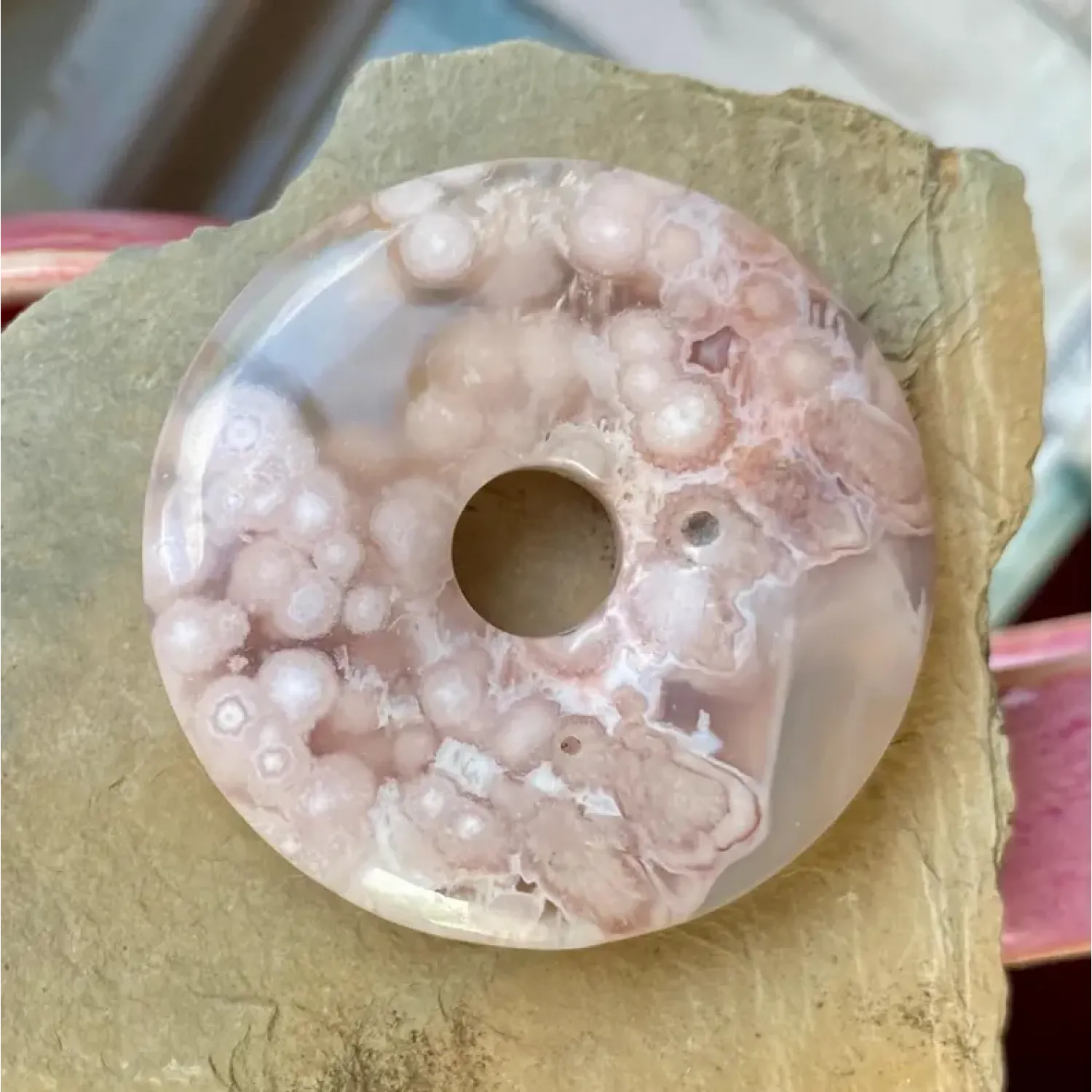Kirschblüten Achat Donut