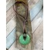 Chrysopras Donut an Viskoseband