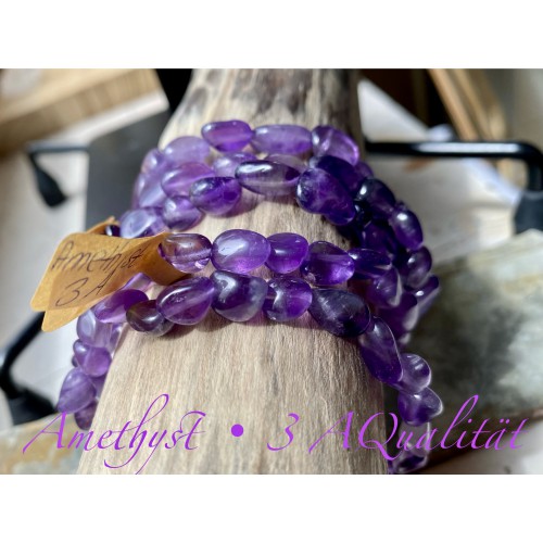 Armband mit Amethyst Nuggets in AAA Qualität