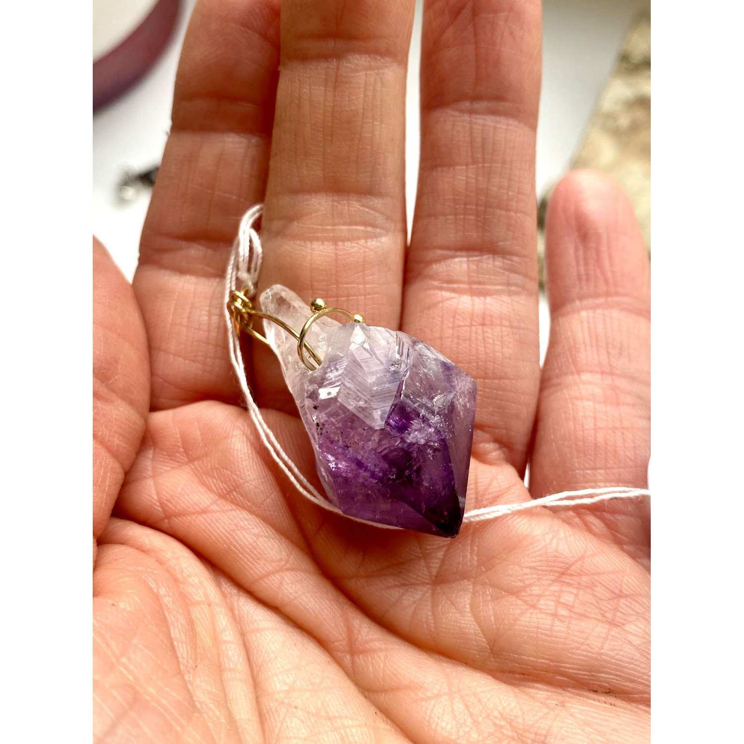 Amethyst Rohkristall Spitze