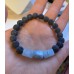 Aquamarin und Lava Armband
