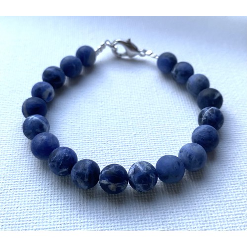 Sodalith Armband für Hals und Stirn Chakra