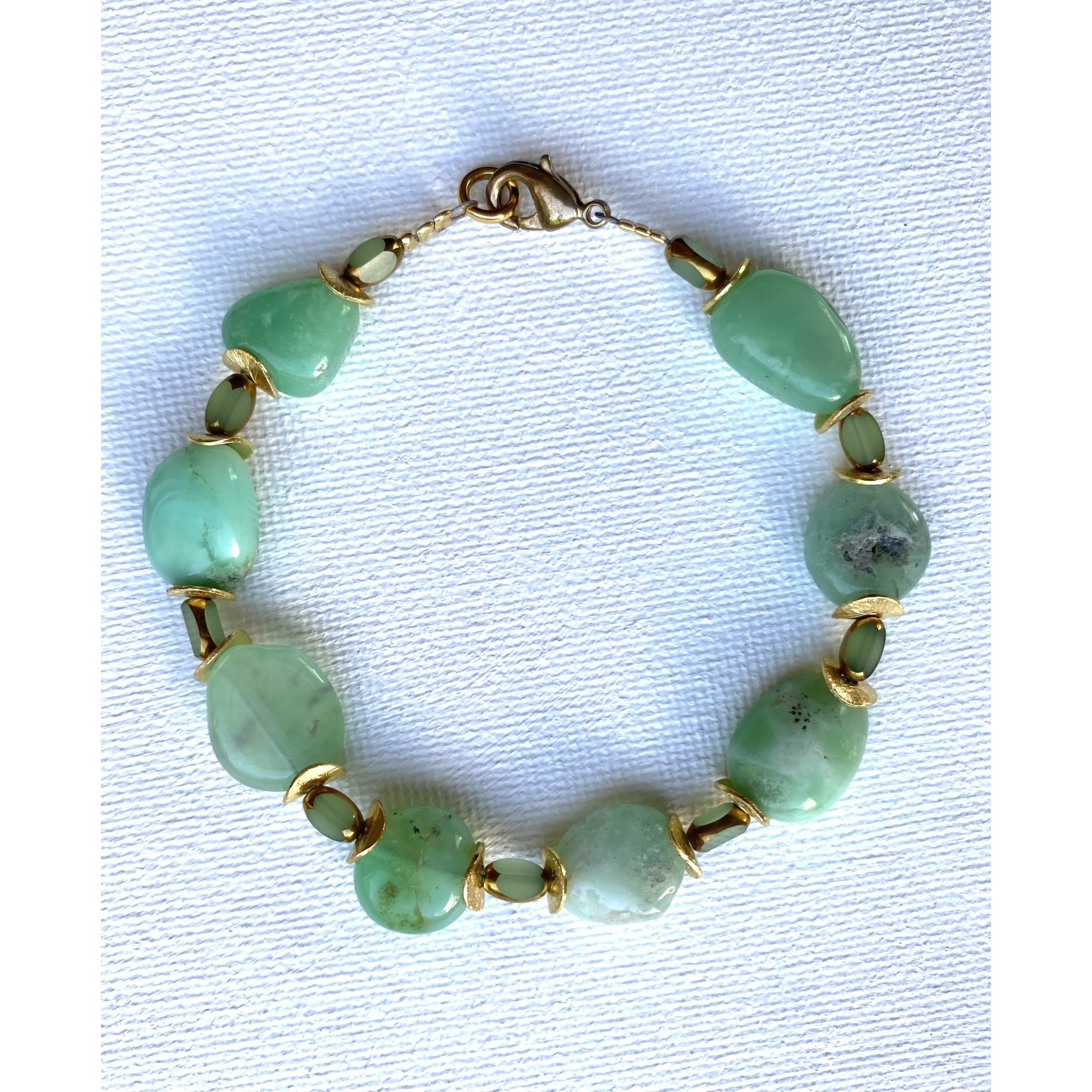 Chrysopras Nugget Armband
