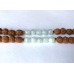 Mala aus Aquamarin und Rudraksha Perlen