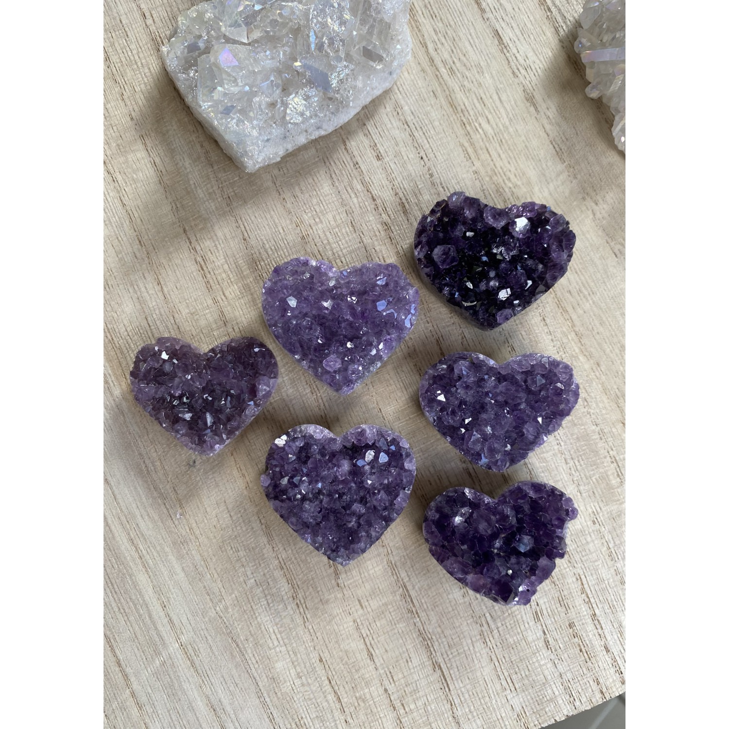 Amethyst Druse in Herzform • Gebohrt (Anhänger)