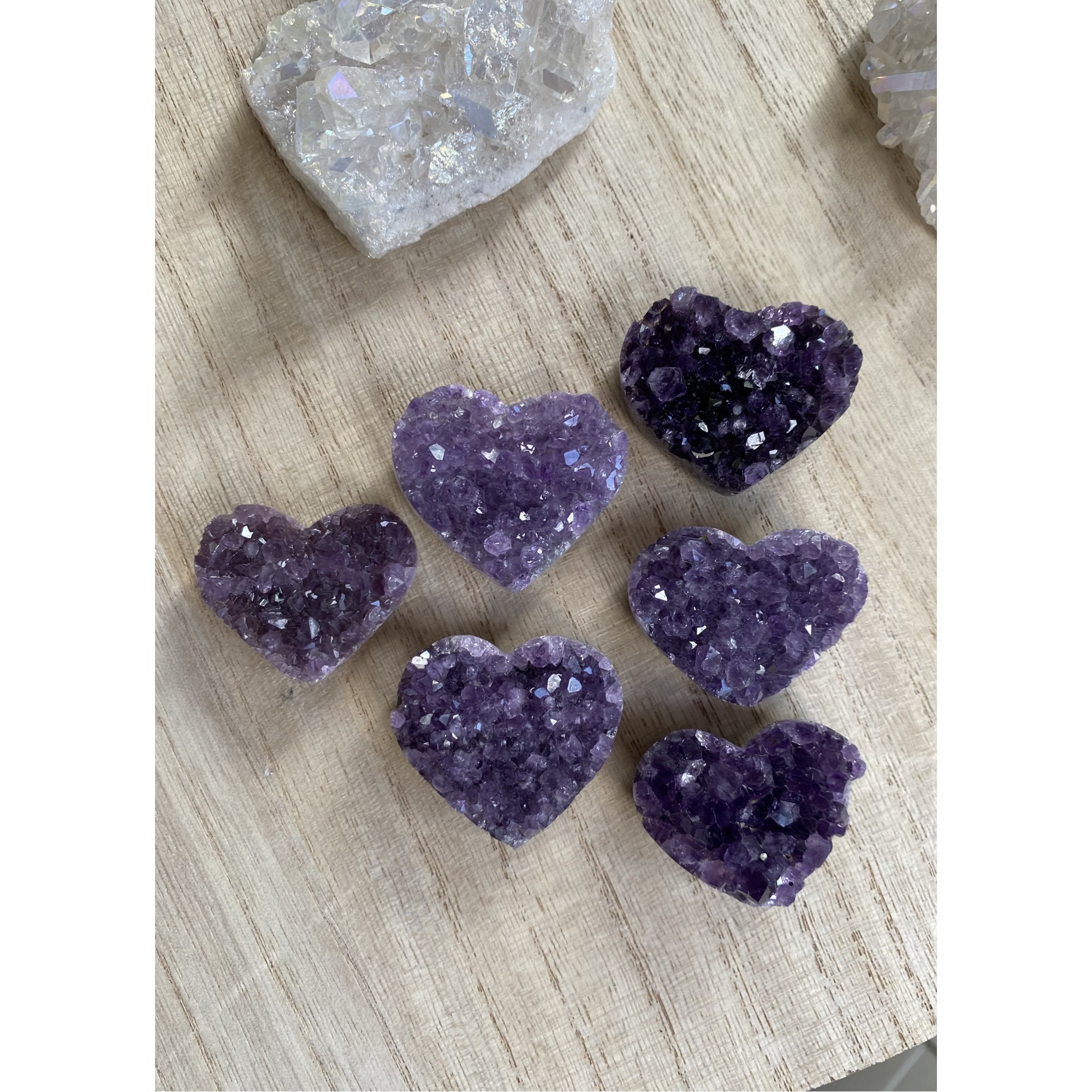 Amethyst Druse in Herzform • Gebohrt (Anhänger)