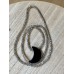 Labradorit Perlen Kette mit Schungit Mond