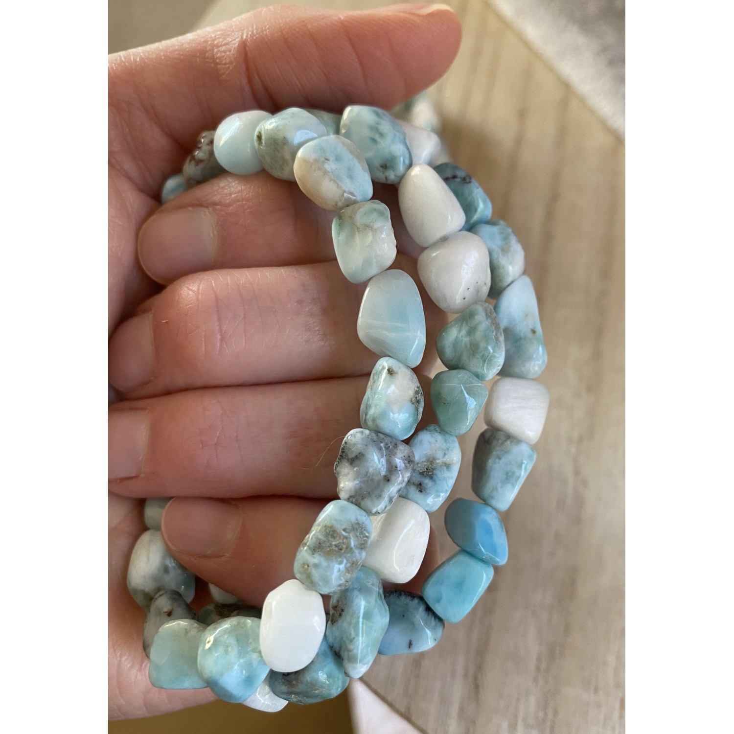Larimar Nugget Armband