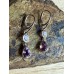 Ohrringe aus Amethyst und Rosenquarz