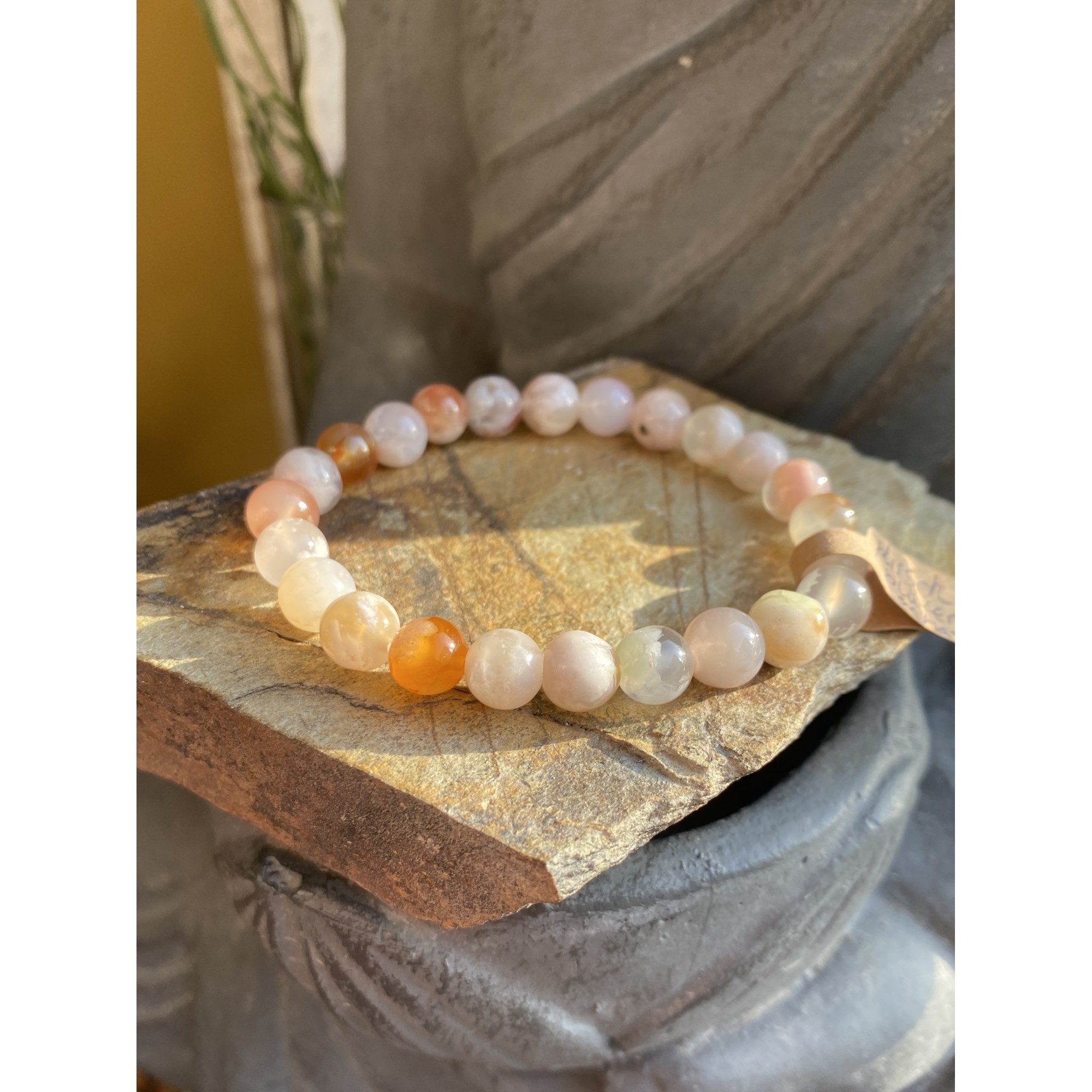Kirschblüten Achat Armband