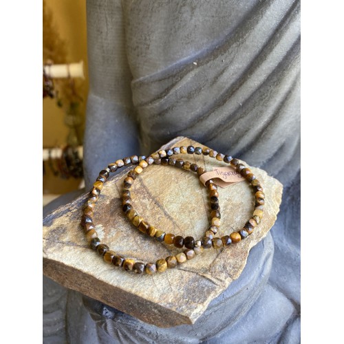 Tigerauge Würfel Armband
