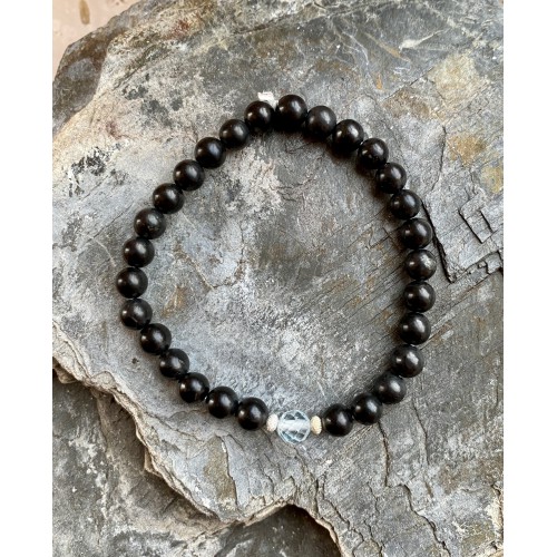 Schungit und Topas Armband
