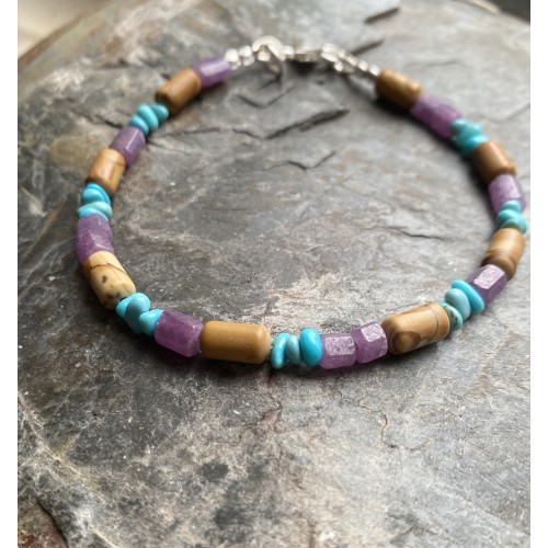 Armband Rubin, Türkis und Jaspis Armband Rubin, Türkis und Jaspis