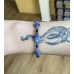 Disthen, Lapislazuli und Iolith Armband