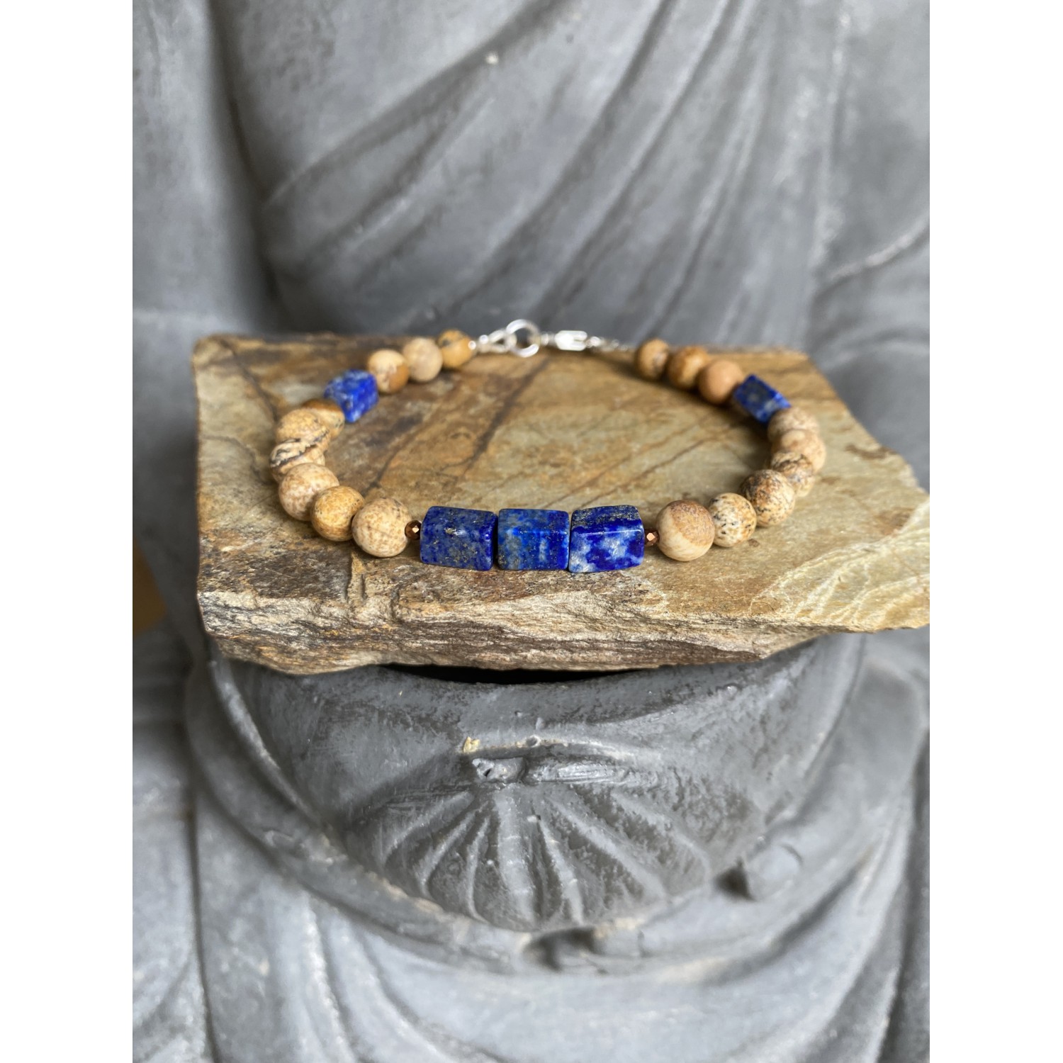 Lapislazuli und Jaspis Armband