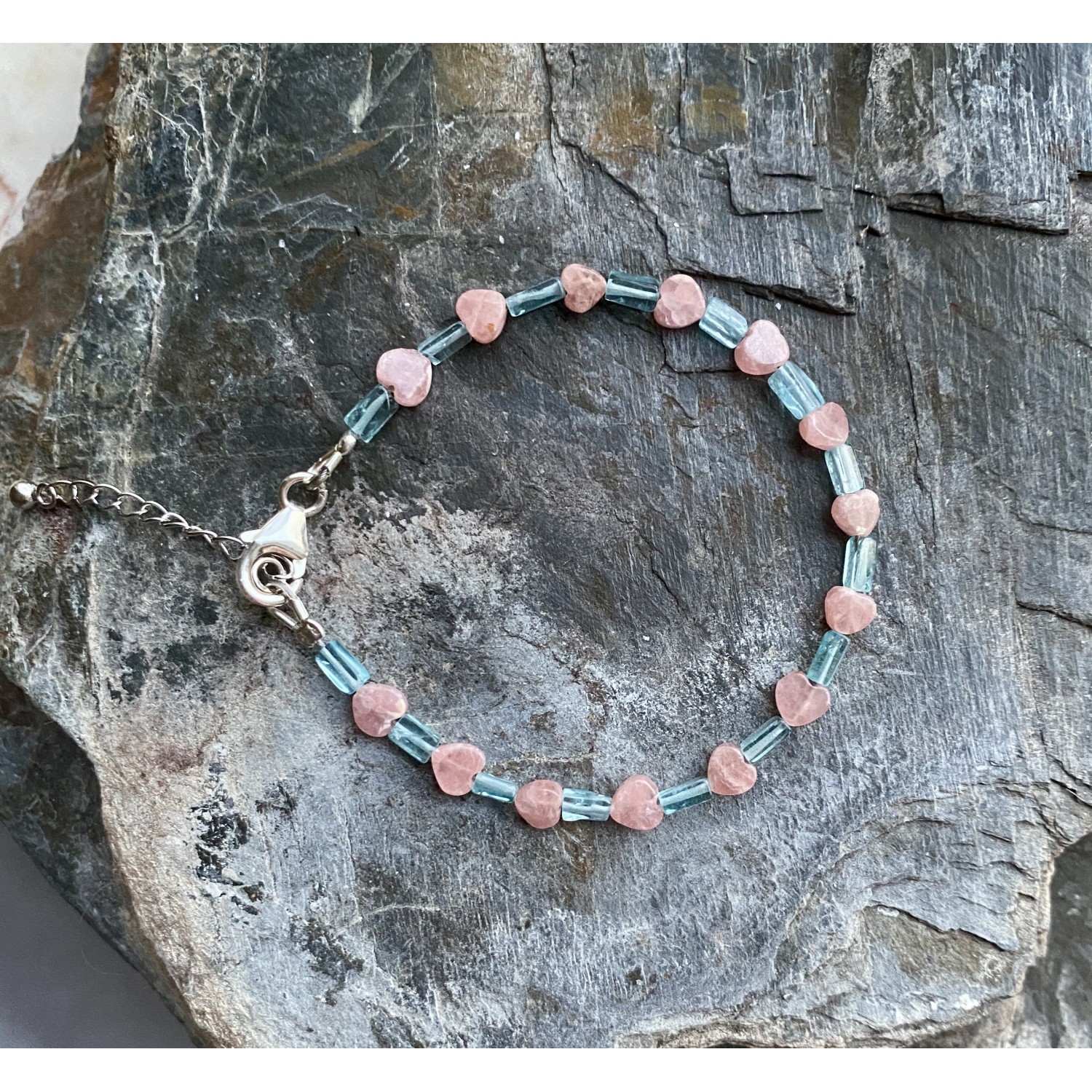 Kinder Armband Rhodochrosit und Apatit