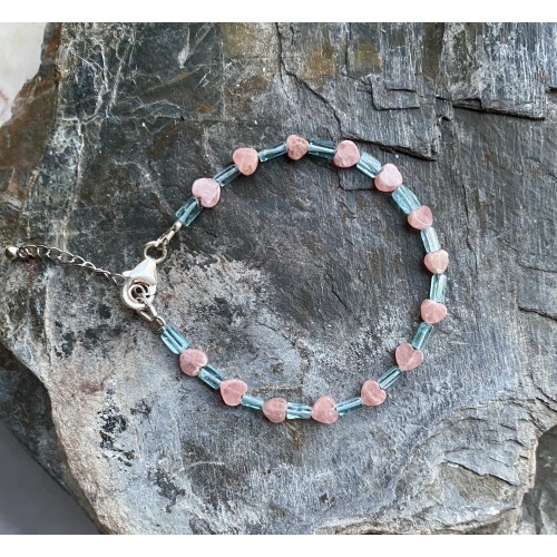 Kinder Armband Rhodochrosit und Apatit