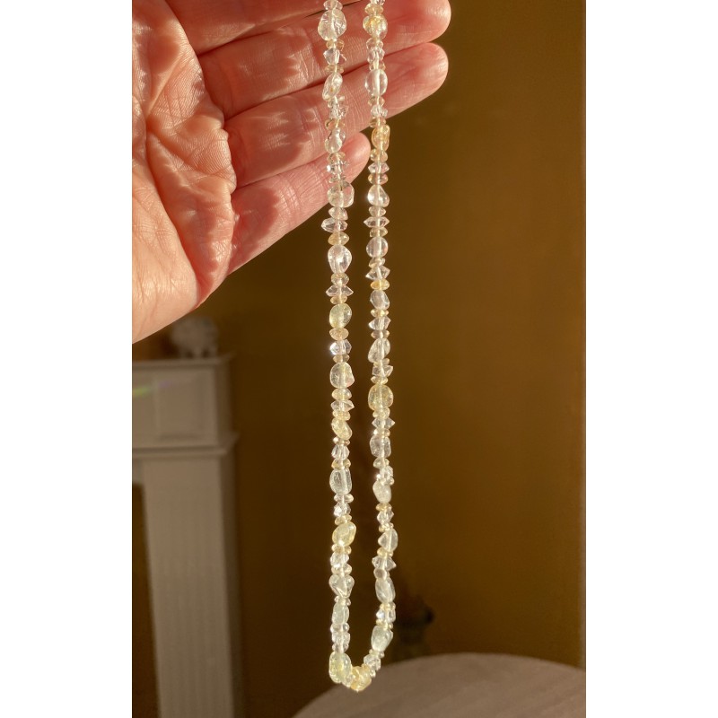 Herkimer Diamant, Topas und Citrin Halskette