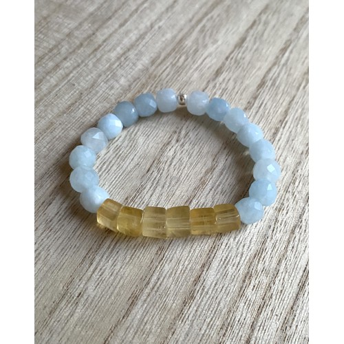 Kinder Aquamarin und Fluorit Armband Kinder Aquamarin und Fluorit Armband