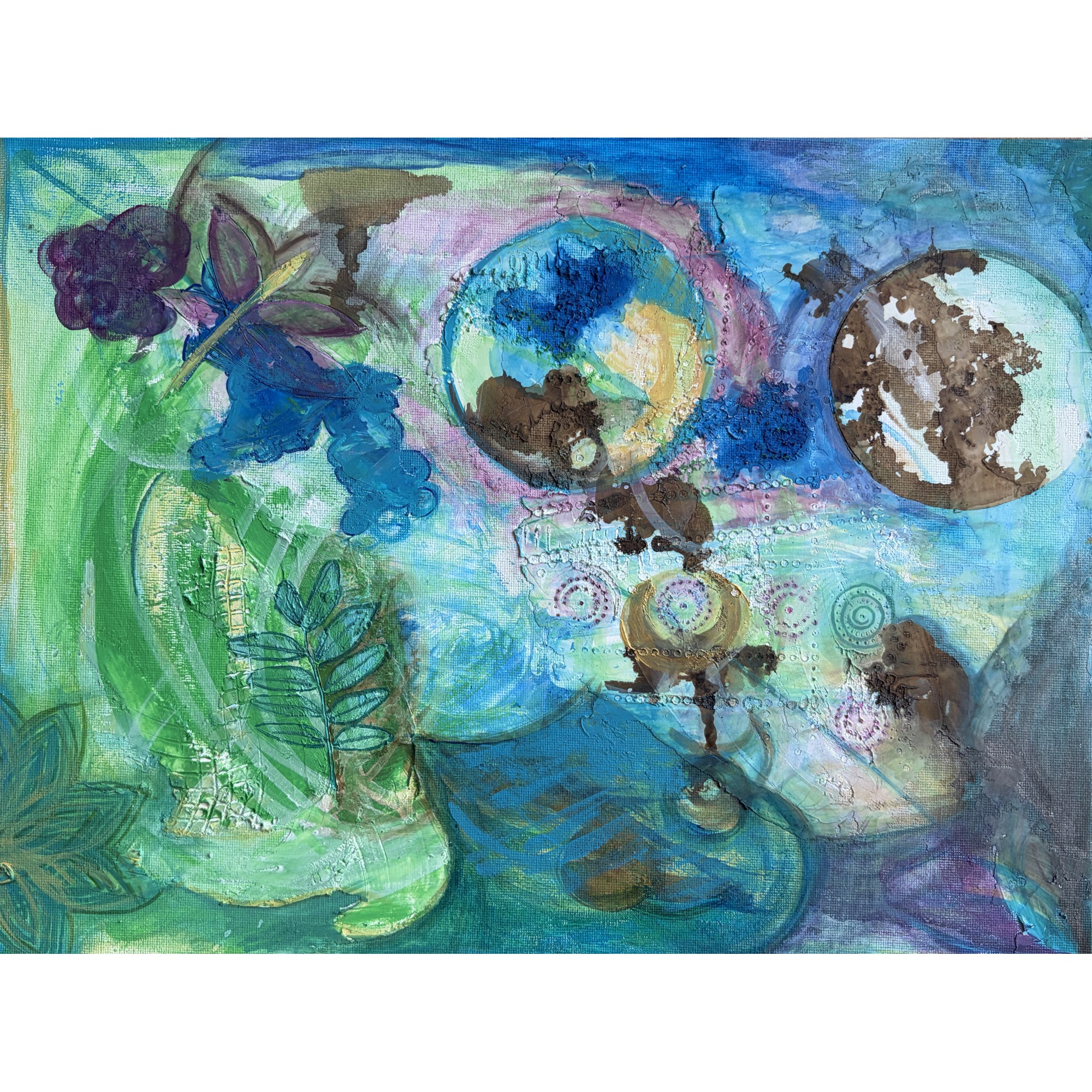 Silvester · Gemälde auf Leinwandkarton